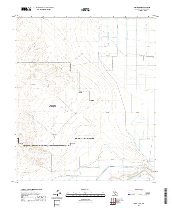 Brawley NW, CA — USGS 7.5-minute topo (2021)