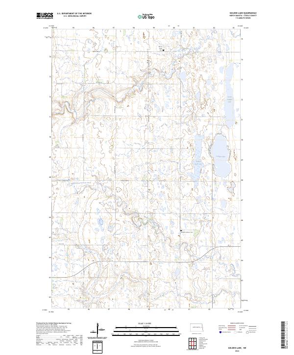 Golden Lake, ND — USGS 7.5-minute topo (2024)