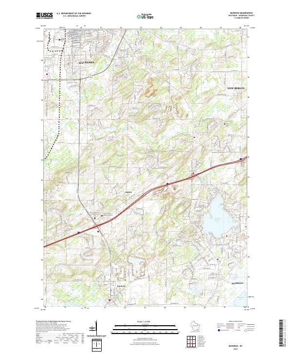 Muskego, WI — USGS 7.5-minute topo (2022)