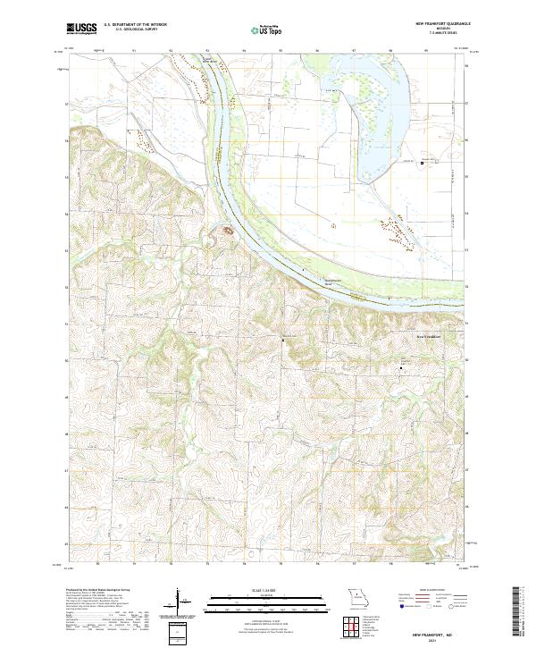 New Frankfort, MO — USGS 7.5-minute topo (2021)