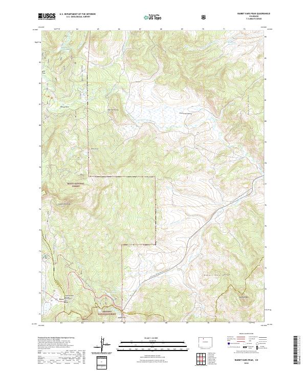 Rabbit Ears Peak, CO — USGS 7.5-minute topo (2022)