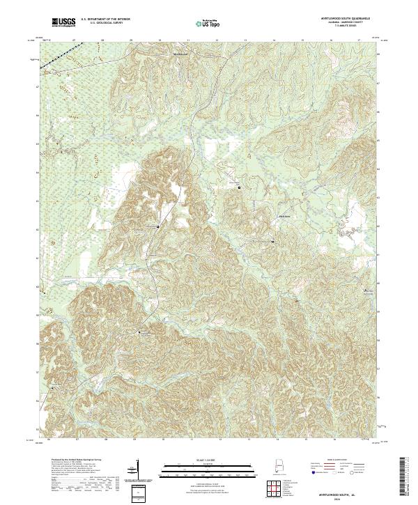 Myrtlewood South, AL — USGS 7.5-minute topo (2024)