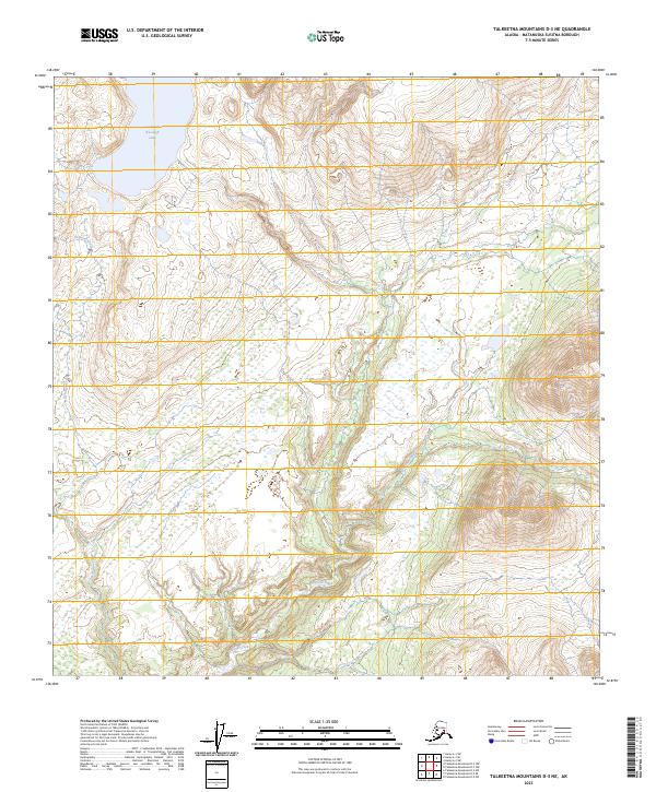Talkeetna Mountains D-3 NE, AK — USGS 7.5-minute topo (2023)