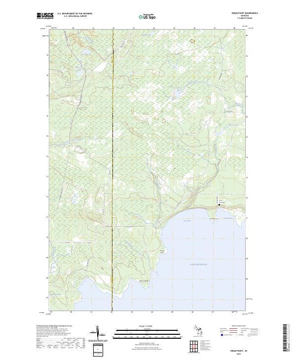 Hiram Point, MI — USGS 7.5-minute topo (2023)