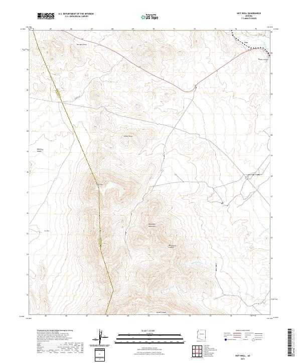 Hot Well, AZ — USGS 7.5-minute topo (2021)