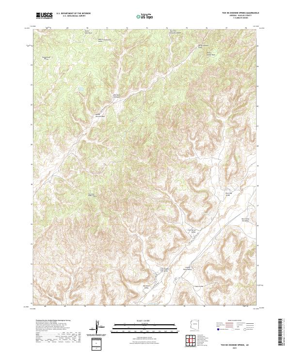 Toh Ne Zhonnie Spring, AZ — USGS 7.5-minute topo (2021)