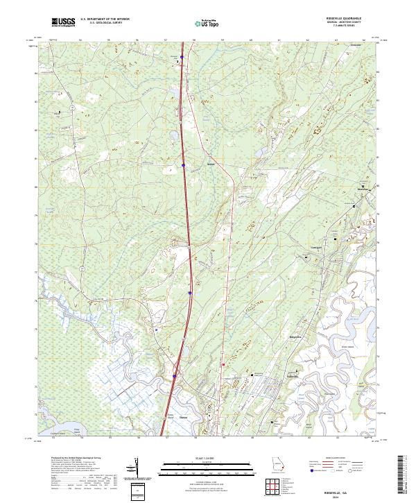 Ridgeville, GA — USGS 7.5-minute topo (2024)