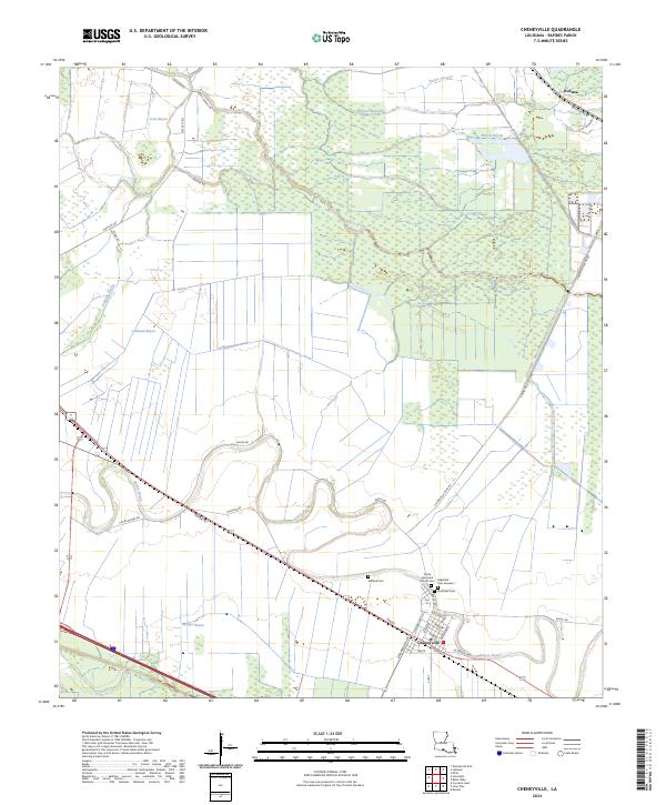 Cheneyville, LA — USGS 7.5-minute topo (2024)