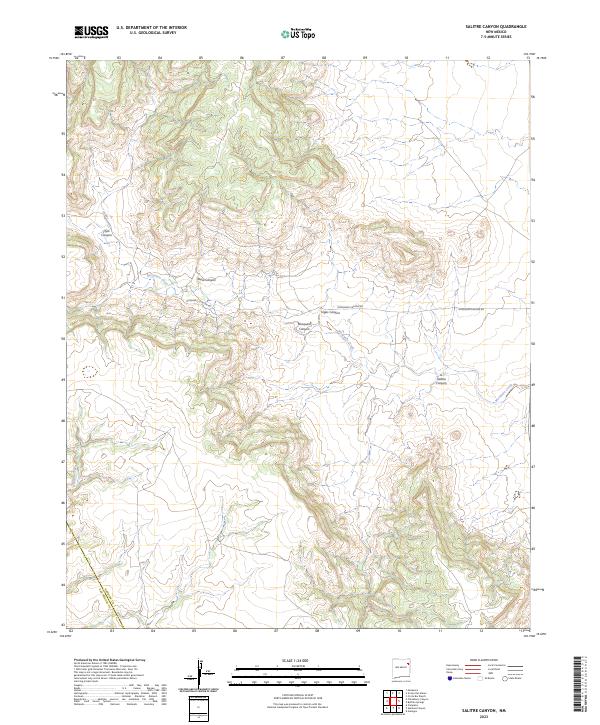 Salitre Canyon, NM — USGS 7.5-minute topo (2023)