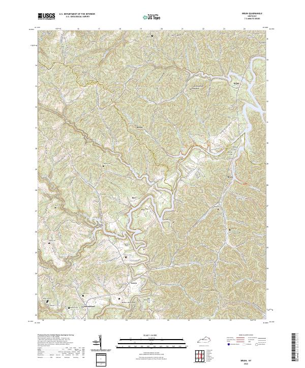 Bruin, KY — USGS 7.5-minute topo (2022)