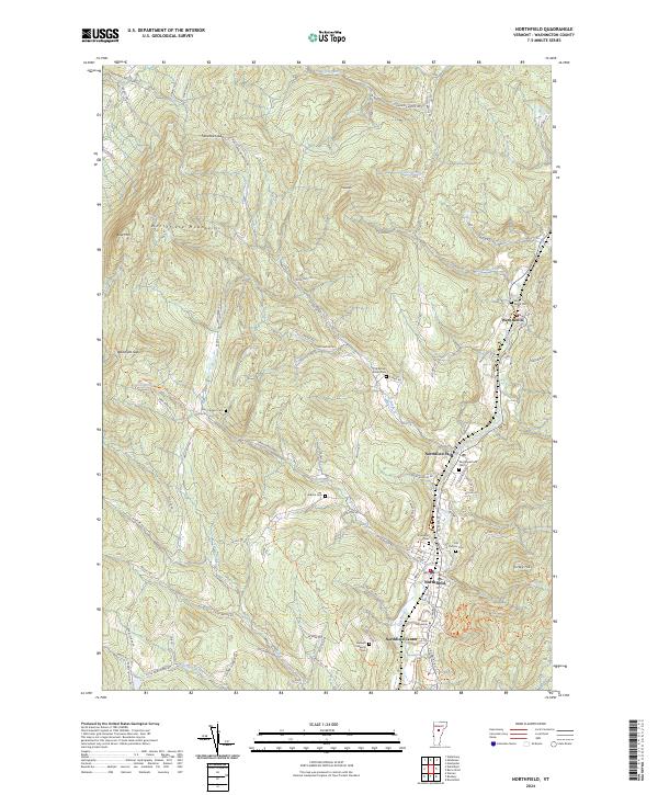 Northfield, VT — USGS 7.5-minute topo (2024)