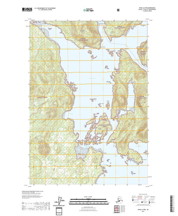 Sitka A-5 NW, AK — USGS 7.5-minute topo (2021)