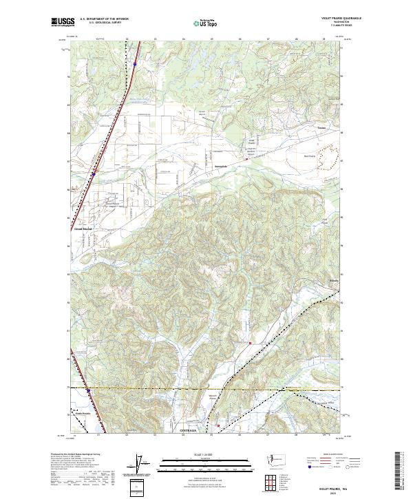 Violet Prairie, WA — USGS 7.5-minute topo (2023)