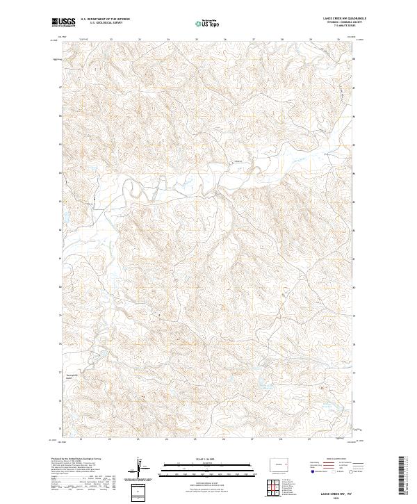 Lance Creek NW, WY — USGS 7.5-minute topo (2021)