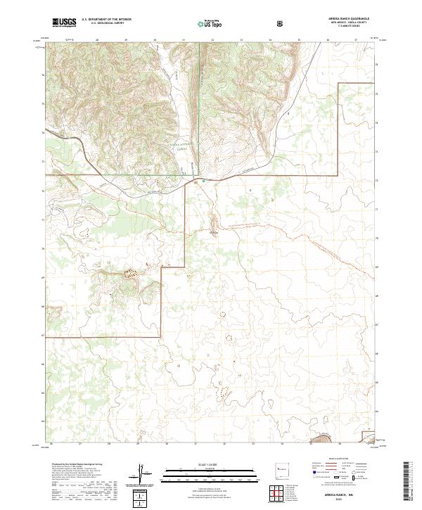 Arrosa Ranch, NM — USGS 7.5-minute topo (2023)