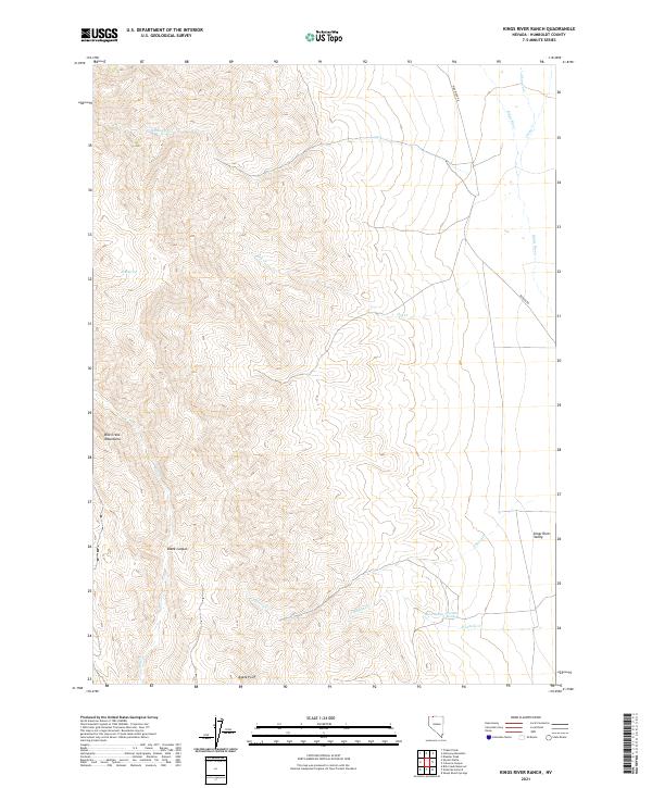 Kings River Ranch, NV — USGS 7.5-minute topo (2021)