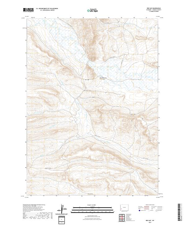 Red Gap, WY — USGS 7.5-minute topo (2021)
