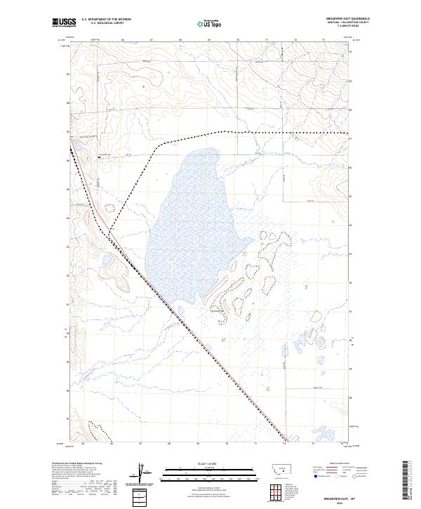 Broadview East, MT — USGS 7.5-minute topo (2024)