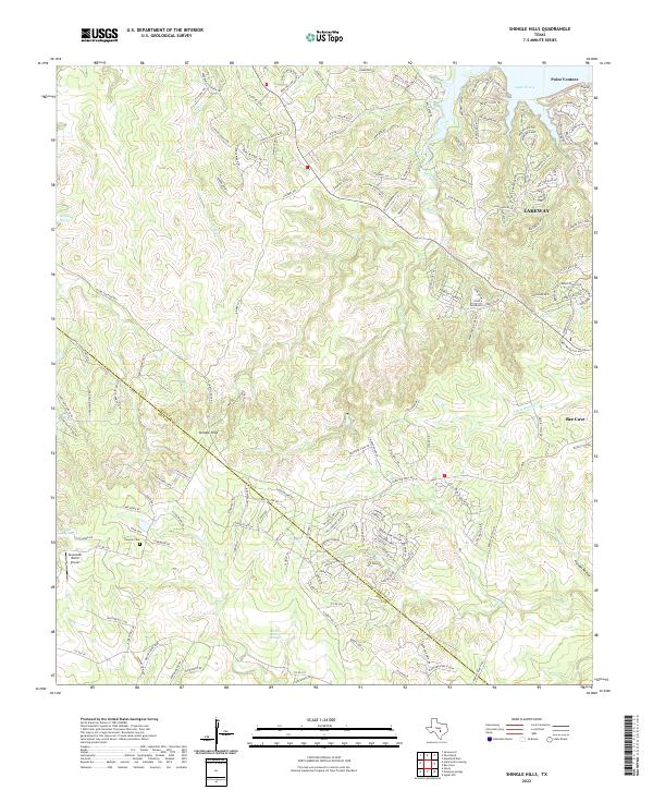 Shingle Hills, TX — USGS 7.5-minute topo (2022)
