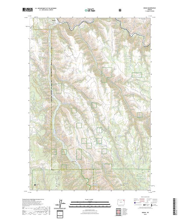 Minam, OR — USGS 7.5-minute topo (2023)