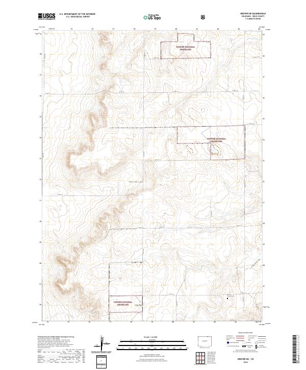 Grover NE, CO — USGS 7.5-minute topo (2022)