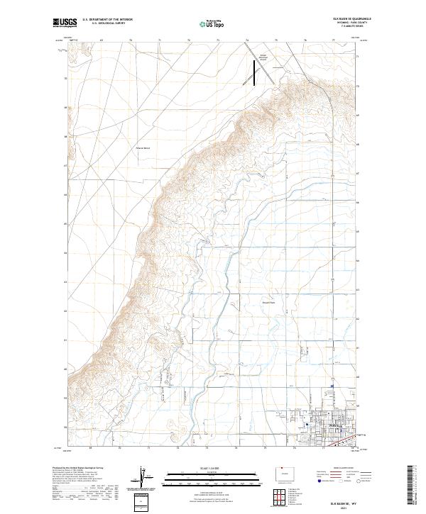 Elk Basin SE, WY — USGS 7.5-minute topo (2021)