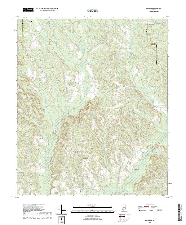 Needmore, AL — USGS 7.5-minute topo (2024)