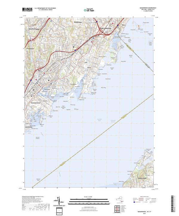 Mamaroneck, NY-CT — USGS 7.5-minute topo (2023)