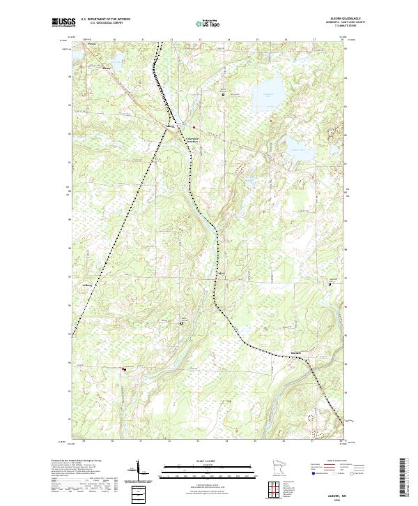 Alborn, MN — USGS 7.5-minute topo (2022)