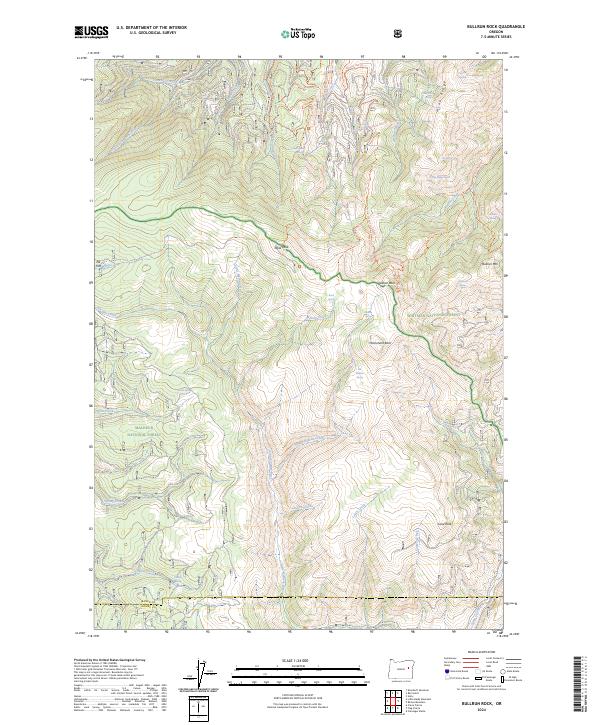 Bullrun Rock, OR — USGS 7.5-minute topo (2024)