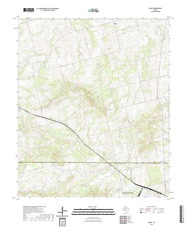 Busby, TX — USGS 7.5-minute topo (2022)