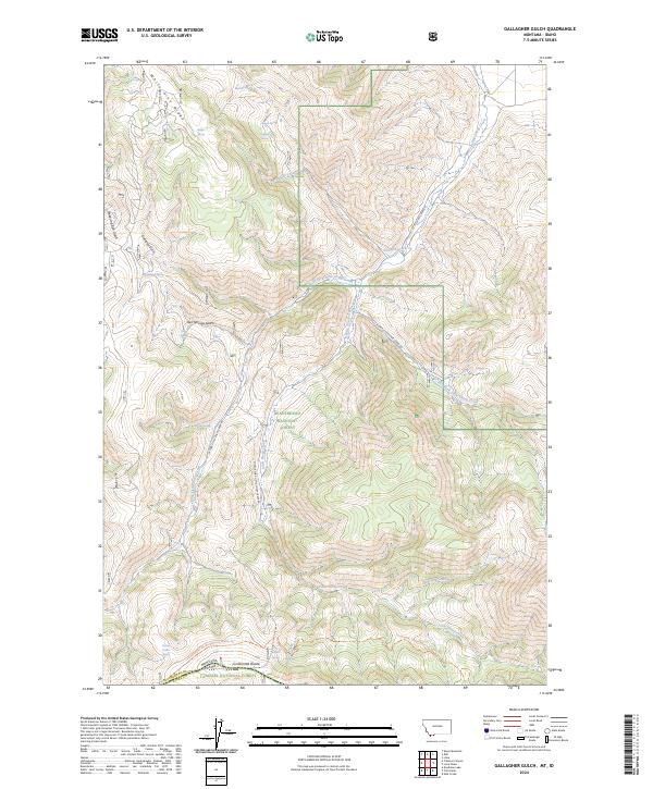 Gallagher Gulch, MT-ID — USGS 7.5-minute topo (2024)