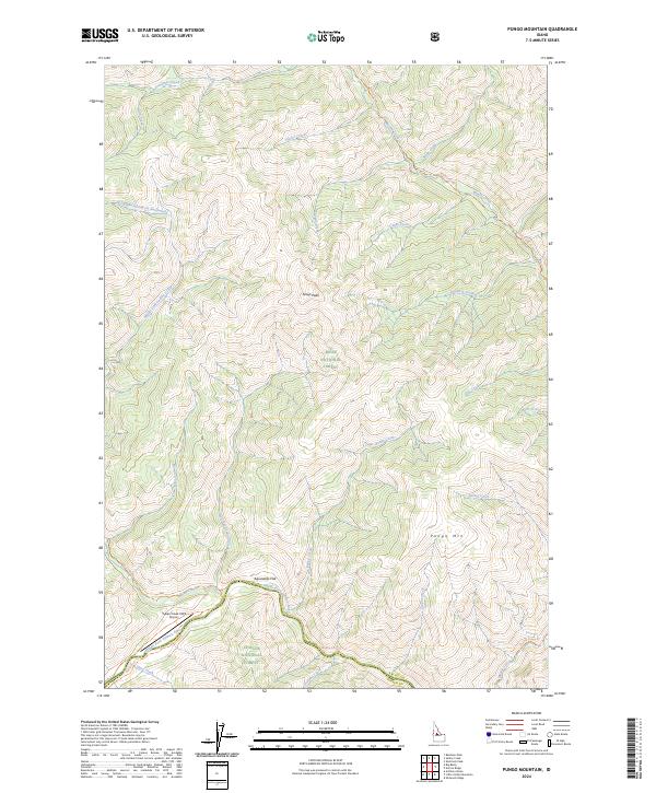 Pungo Mountain, ID — USGS 7.5-minute topo (2024)