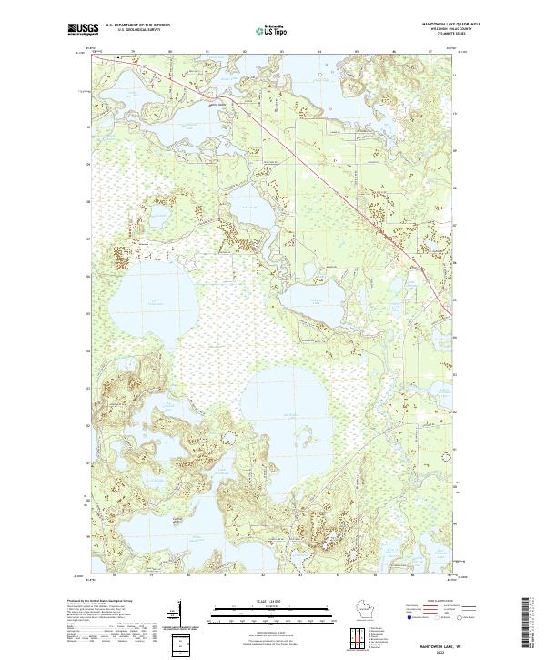 Manitowish Lake, WI — USGS 7.5-minute topo (2022)