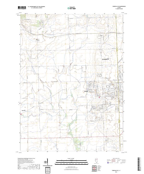 Yorkville SE, IL — USGS 7.5-minute topo (2024)