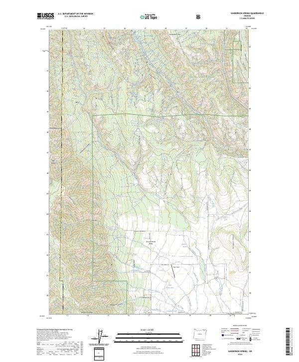 Sanderson Spring, OR — USGS 7.5-minute topo (2024)