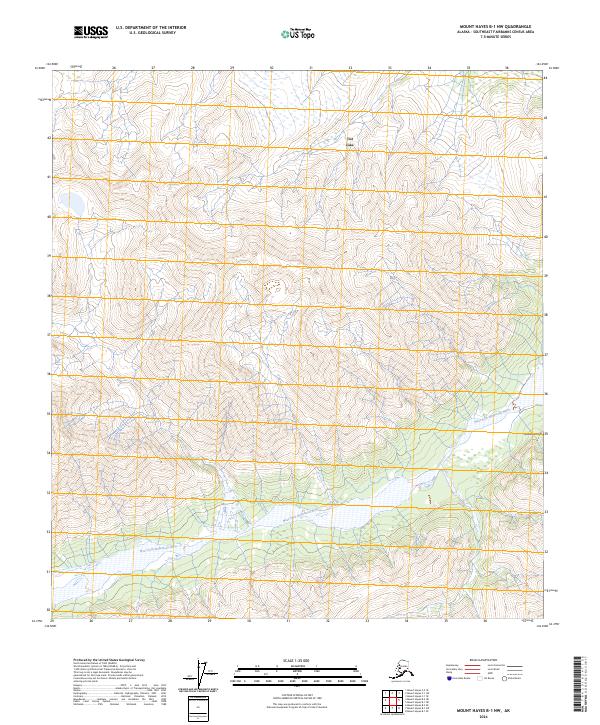 Mount Hayes B-1 NW, AK — USGS 7.5-minute topo (2024)