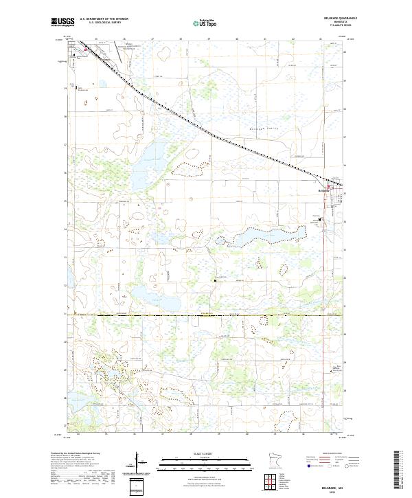 Belgrade, MN — USGS 7.5-minute topo (2022)