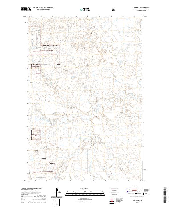 Twin Butte, SD — USGS 7.5-minute topo (2021)