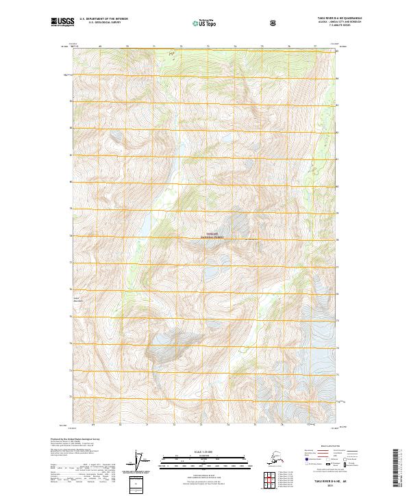 Taku River B-6 NE, AK — USGS 7.5-minute topo (2021)