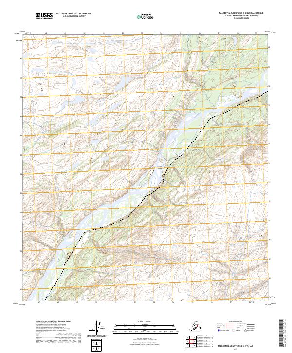 Talkeetna Mountains C-6 NW, AK — USGS 7.5-minute topo (2023)