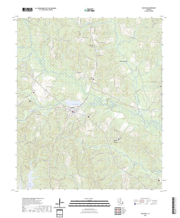 Chatham, LA — USGS 7.5-minute topo (2024)