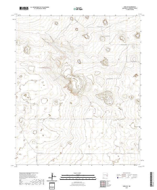 Dora SW, NM — USGS 7.5-minute topo (2023)