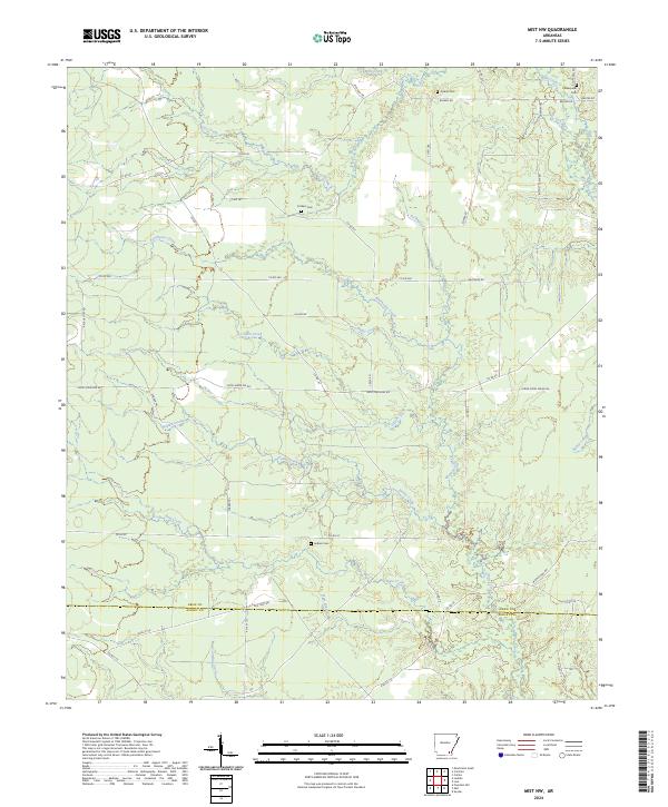Mist NW, AR — USGS 7.5-minute topo (2024)