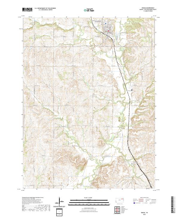 Onaga, KS — USGS 7.5-minute topo (2022)