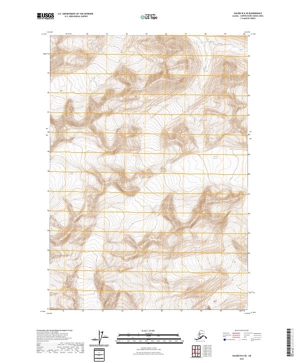 Valdez B-6 SE, AK — USGS 7.5-minute topo (2023)