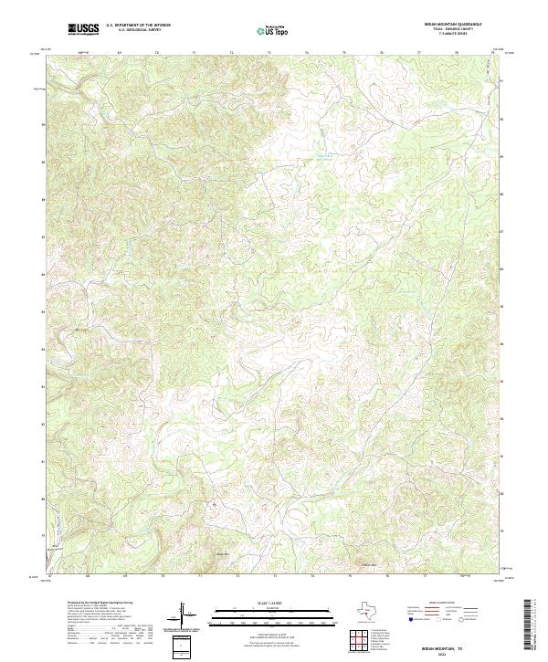 Indian Mountain, TX — USGS 7.5-minute topo (2022)