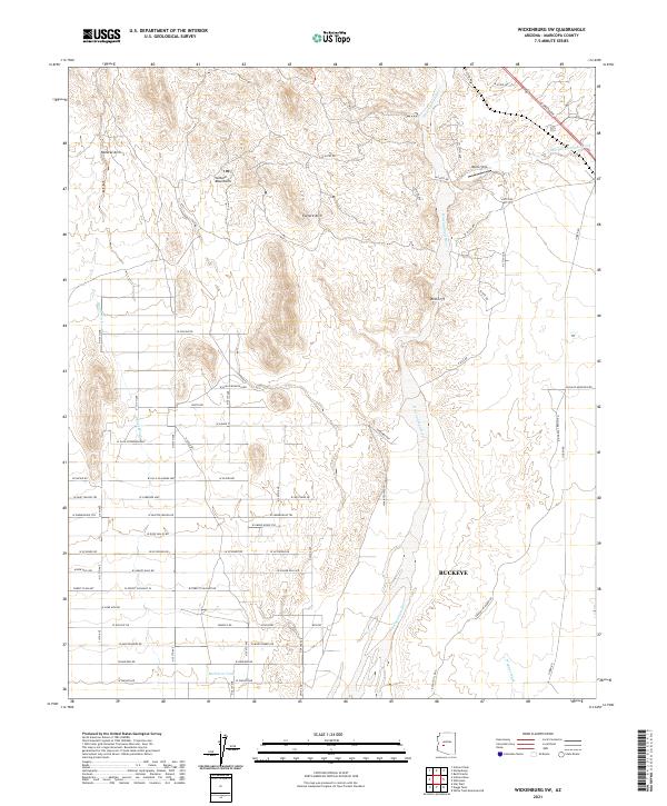 Wickenburg SW, AZ — USGS 7.5-minute topo (2021)
