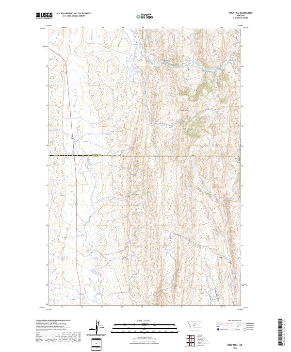 Wolf Hill, MT — USGS 7.5-minute topo (2024)