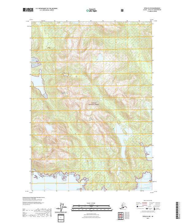Sitka B-6 NE, AK — USGS 7.5-minute topo (2021)